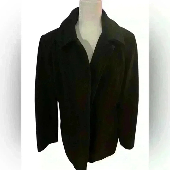 London Fog Women’s Wool Blend Overcoat, Size Large, Made in DR - Picture 1 of 3